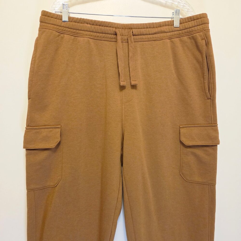 Old Navy Men’s Cargo Jogger Sweatpants Bourbon Tan Brown - XL - Picture 4 of 14